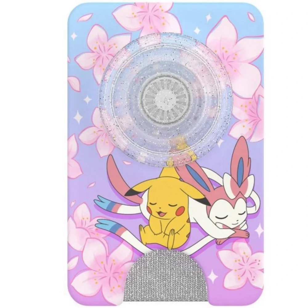 Popsocket with Pikachu and Sylveon Design - Purple and White